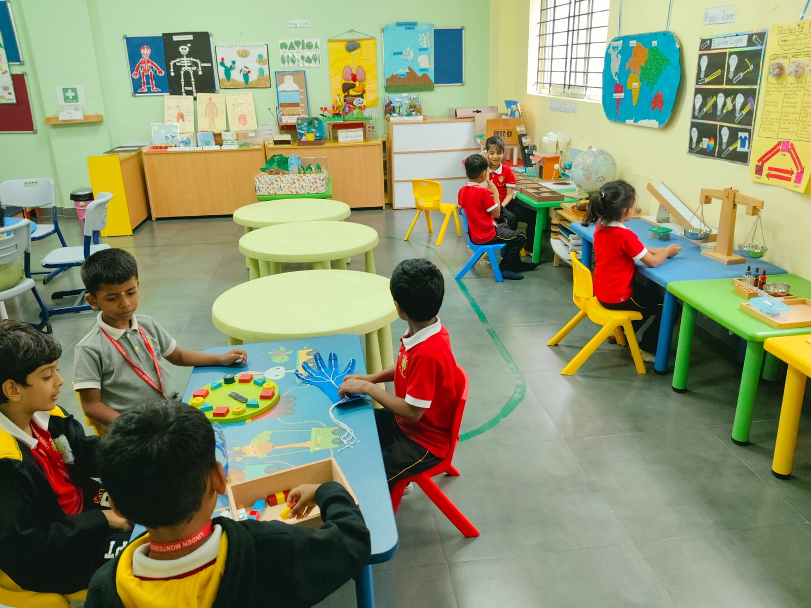 Montessori materials in classroom